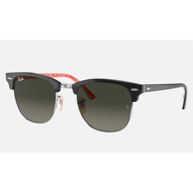 Ray Ban Clubmaster Collection RB3016 Sunglasses Grey Gradient Black