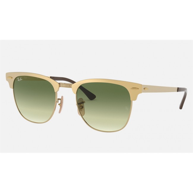 Ray Ban Clubmaster Metal Collection RB3716 Sunglasses Green Gradient Gold