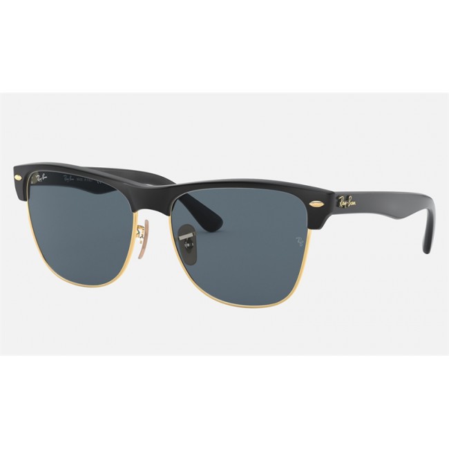 Ray Ban Clubmaster Oversized Collection RB4175 Sunglasses Classic + Black Frame Gray Lens