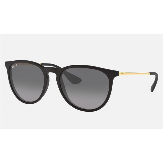 Ray Ban Erika Collection RB4171 Sunglasses Polarized Gradient + Black Frame Black Lens
