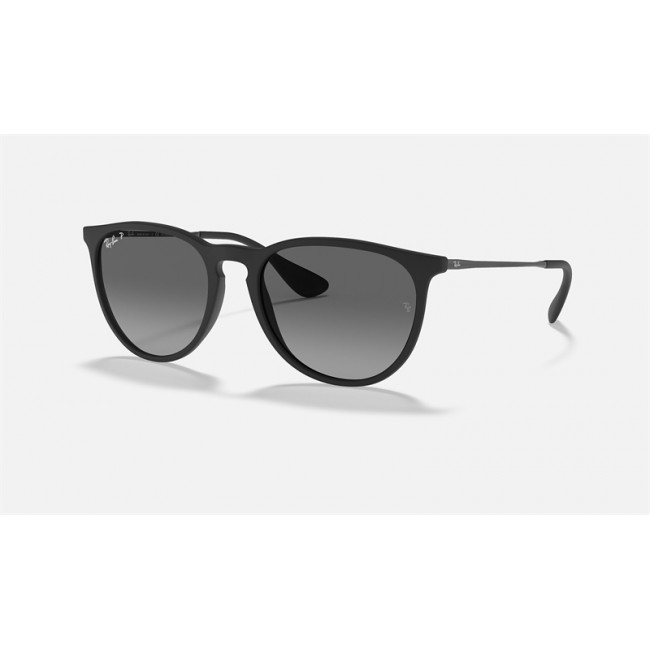 Ray Ban Erika Color Mix RB4171 Sunglasses Polarized Gradient + Black Frame Grey Gradient Lens