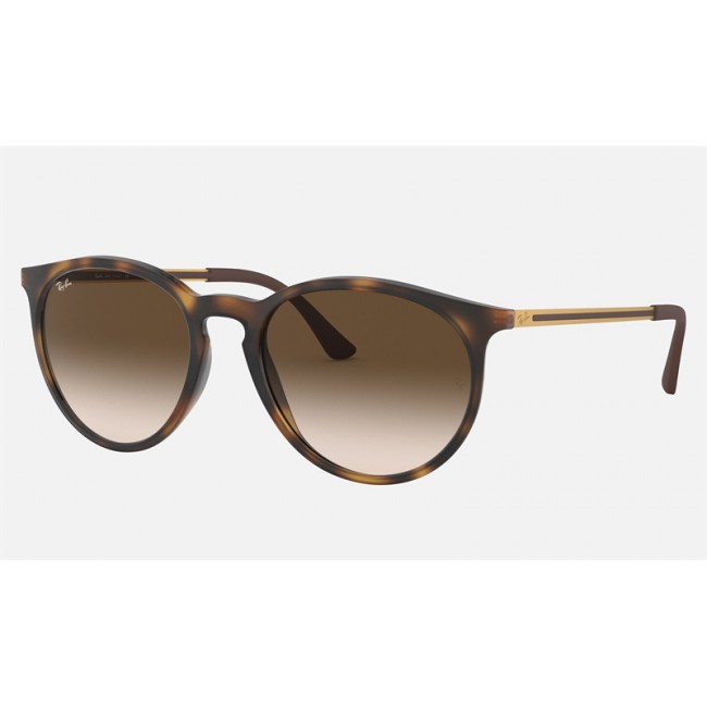 Ray Ban Erika RB4274 Sunglasses Polarized Gradient + Tortoise Frame Brown Gradient Lens