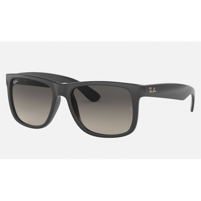 Ray Ban Justin Collection RB4165 Sunglasses Gradient + Grey Frame Black Gradient Lens