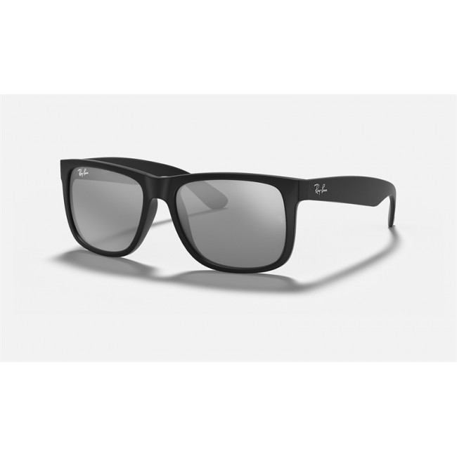 Ray Ban Justin Color Mix RB4165 Sunglasses Mirror + Black Frame Grey Mirror Lens