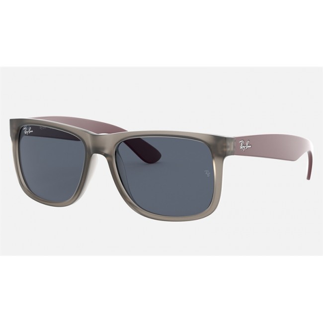 Ray Ban Justin Color Mix RB4165 Sunglasses Classic + Transparent Grey Frame Grey Classic Lens
