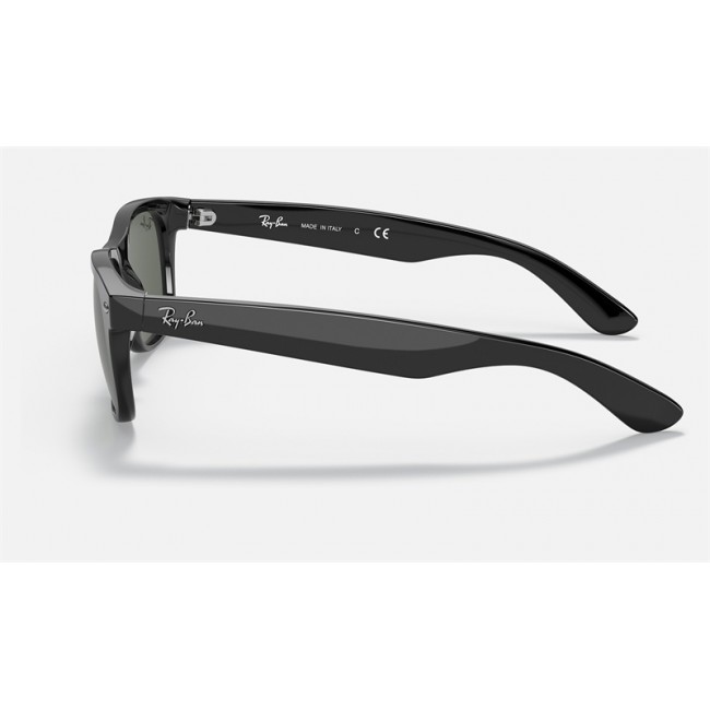 Ray Ban New Wayfarer Classic Low Bridge Fit RB2132 Sunglasses Classic G-15 + Black Frame Green Classic G-15 Lens