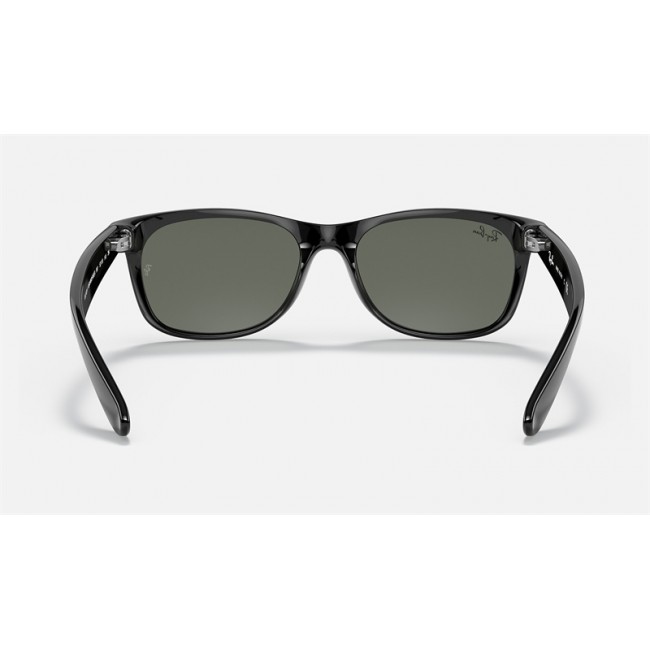 Ray Ban New Wayfarer Classic Low Bridge Fit RB2132 Sunglasses Classic G-15 + Black Frame Green Classic G-15 Lens