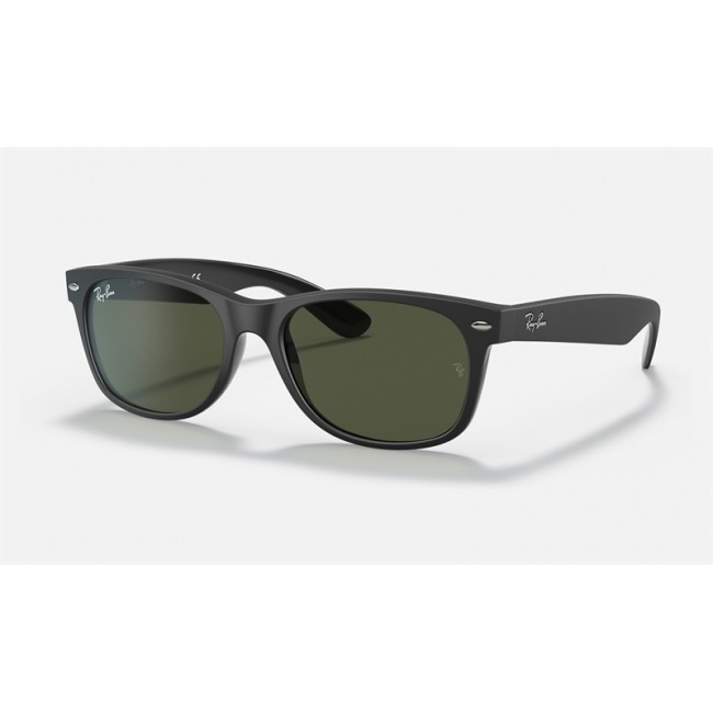Ray Ban New Wayfarer Color Mix RB2132 Sunglasses Classic G-15 + All Black Frame Green Classic G-15 Lens