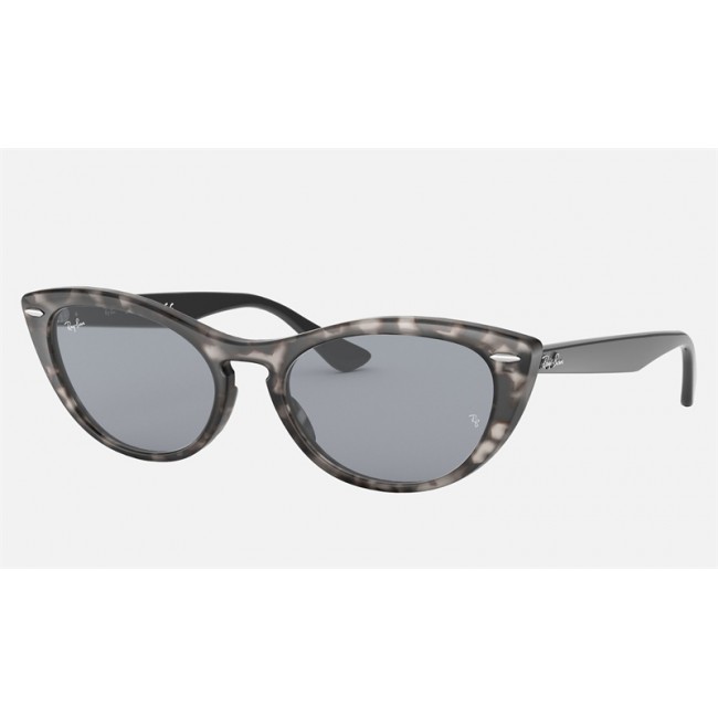 Ray Ban Nina RB4314 Sunglasses Blue Washed Grey Havana