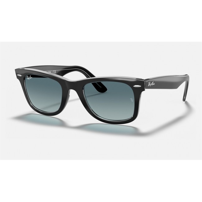 Ray Ban Original Wayfarer Bicolor RB2140 Sunglasses Blue Gradient Black