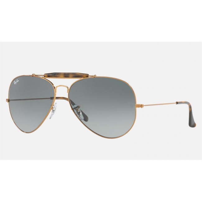 Ray Ban Outdoorsman II RB3029 Sunglasses Gray Gradient Bronze- Copper