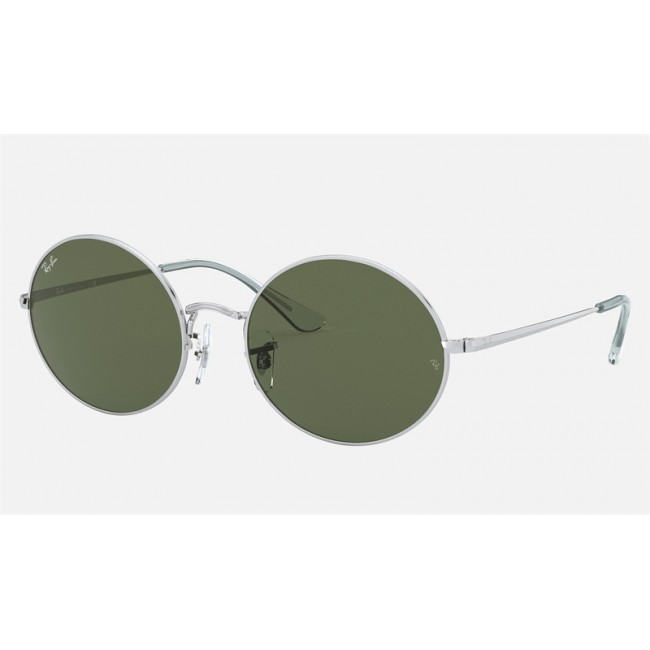 Ray Ban Oval RB1970 Sunglasses Green Classic G-15 Silver
