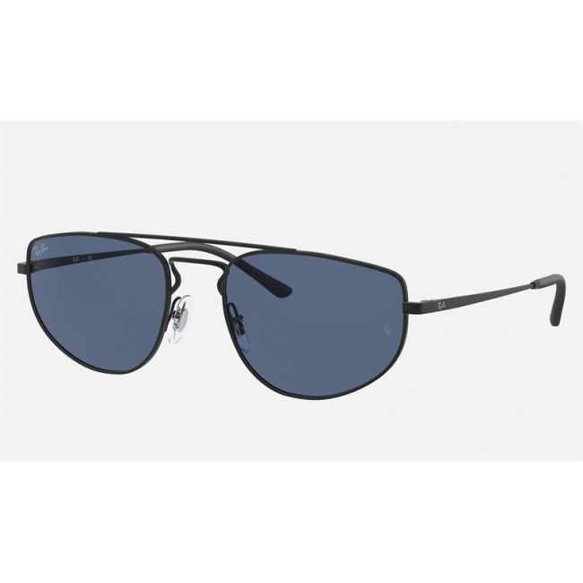 Ray Ban RB3668 Sunglasses Dark Blue Classic Rubber Black