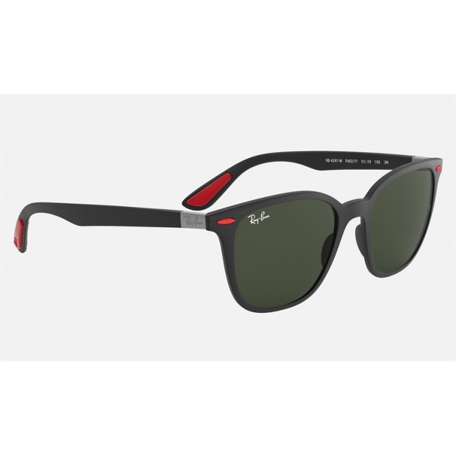 Ray Ban RB4297 Scuderia Ferrari Collection Sunglasses Green Classic Black