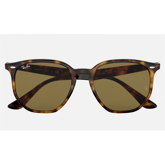 Ray Ban RB4306 Sunglasses Dark Brown Classic B-15 Tortoise