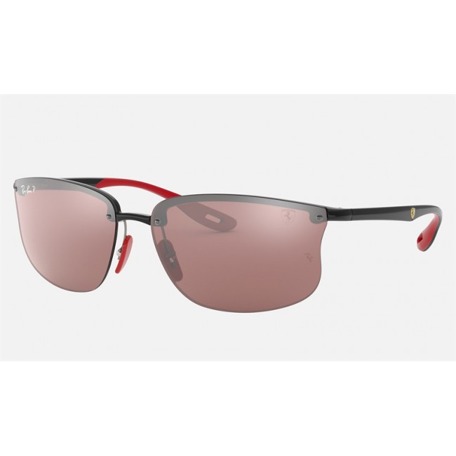 Ray Ban RB4322 Chromance Sunglasses Green Classic Black With Red