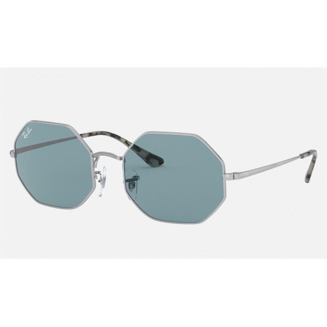 Ray Ban Roctagon RB1972 Sunglasses Blue Classic Silver