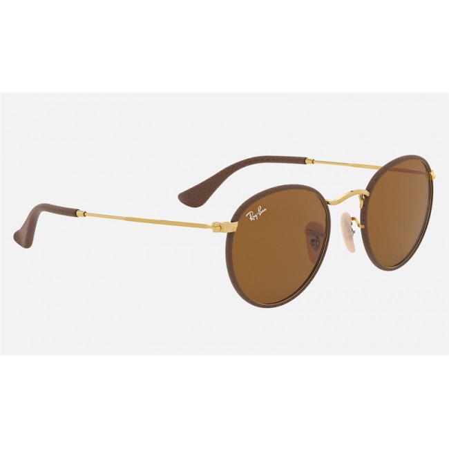 Ray Ban Round Craft RB3475 Sunglasses Classic B-15 + Brown frame Brown Classic B-15 lens