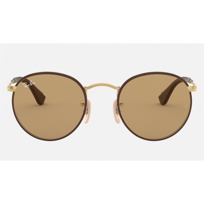 Ray Ban Round Craft RB3475 Sunglasses Classic + Brown Frame Brown Classic Lens
