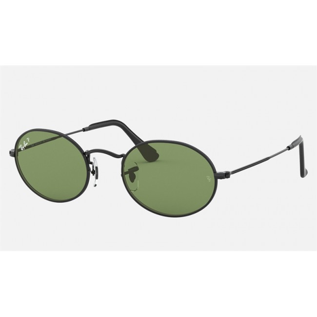 Ray Ban Round Oval Collection RB3547 Sunglasses Polarized Classic G-15 + Black Frame Green Classic G-15 Lens