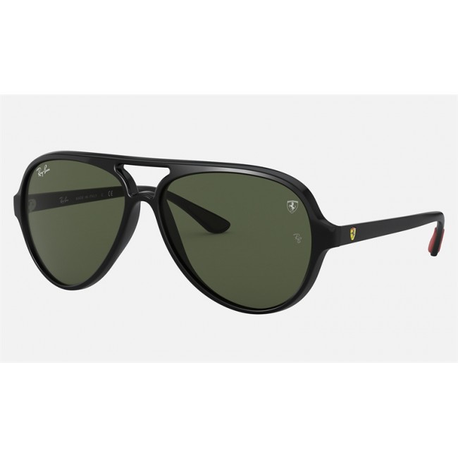 Ray Ban Scuderia Ferrari Collection RB4125 Sunglasses Green Classic G-15 Black