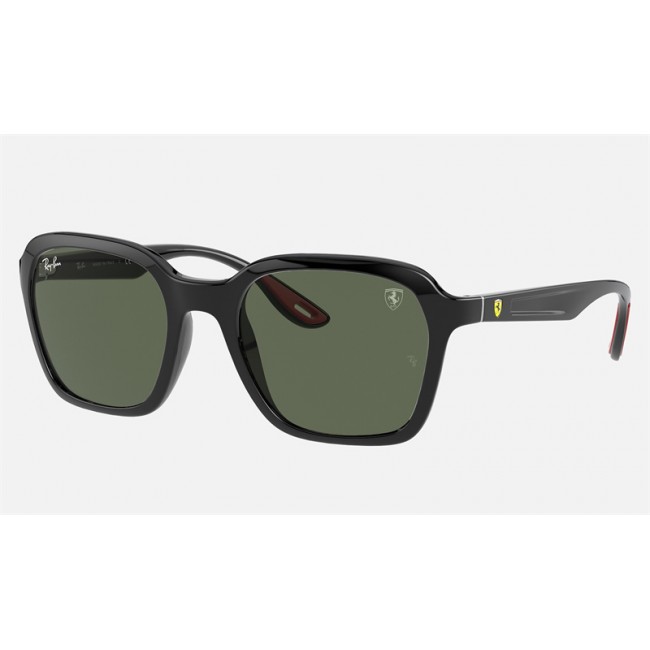 Ray Ban Scuderia Ferrari Collection RB4343 Sunglasses Green Classic Shiny Black