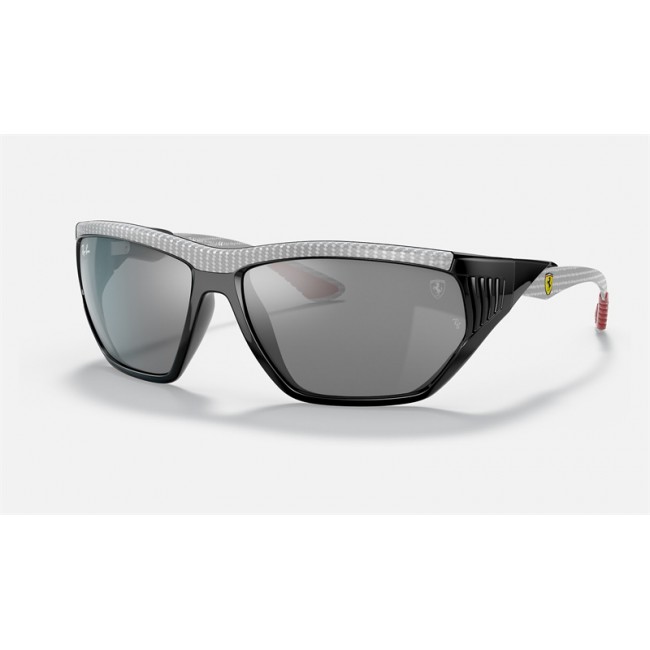 Ray Ban Scuderia Ferrari Collection RB8359 Sunglasses Grey Mirror Black