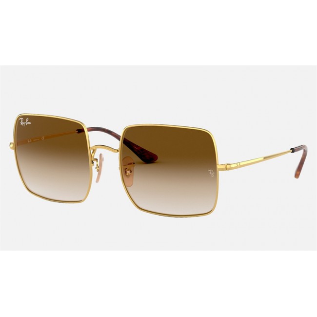 Ray Ban Square Classic RB1971 Sunglasses Brown Gradient Gold