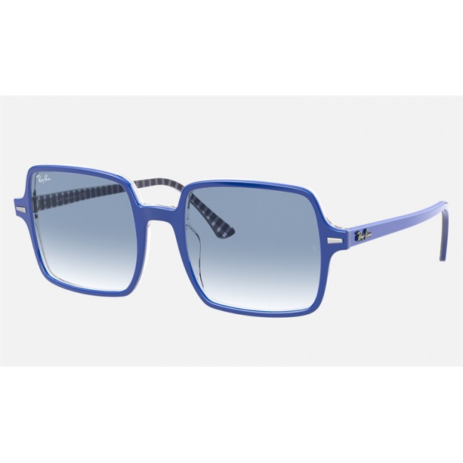 Ray Ban Square II RB1973 Sunglasses Light Blue Gradient Blue