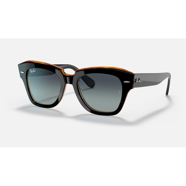 Ray Ban State Street RB2186 Sunglasses Blue/Grey Gradient Black