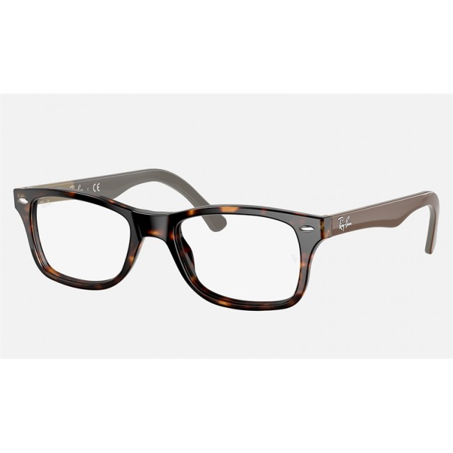 Ray Ban The Timeless RB5228 Sunglasses Demo Lens + Tortoise Brown Frame Clear Lens