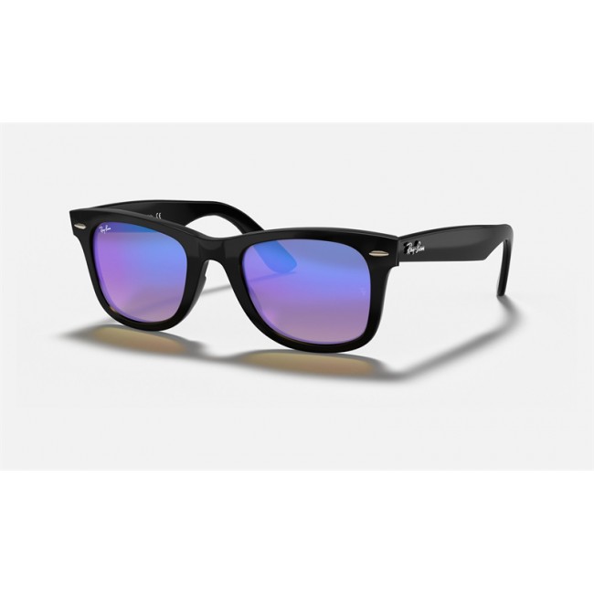 Ray Ban Wayfarer Ease RB4340 Sunglasses Blue Gradient Flash Black